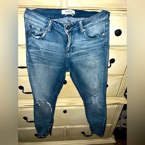 Pistola Tory Distressed ankle zip skinny jean